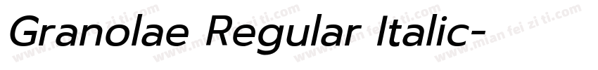 Granolae Regular Italic字体转换